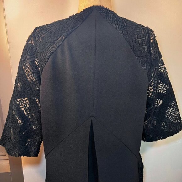 LUCKY BRAND Black Mixed Material Embroidered Mesh Open Cardigan Size S - Picture 11 of 16